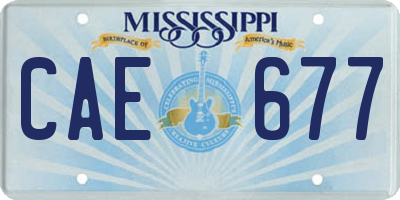 MS license plate CAE677