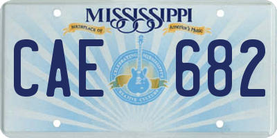 MS license plate CAE682