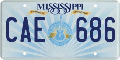 MS license plate CAE686