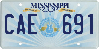 MS license plate CAE691