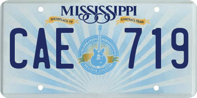 MS license plate CAE719