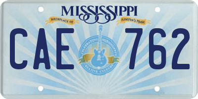 MS license plate CAE762