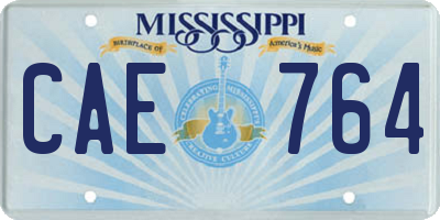 MS license plate CAE764