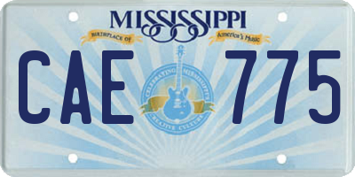 MS license plate CAE775
