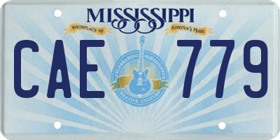 MS license plate CAE779