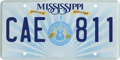 MS license plate CAE811