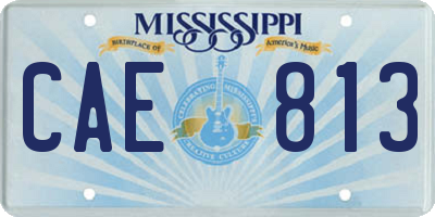 MS license plate CAE813