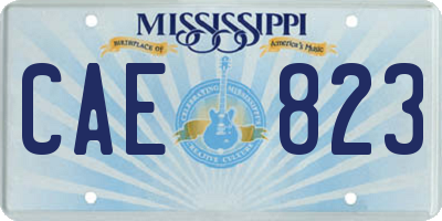 MS license plate CAE823