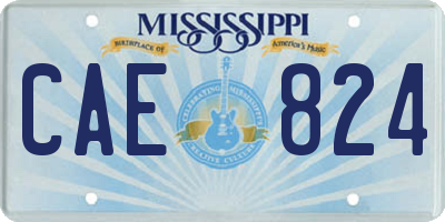 MS license plate CAE824