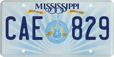 MS license plate CAE829