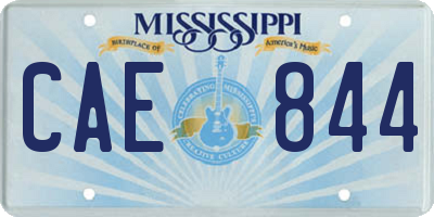 MS license plate CAE844