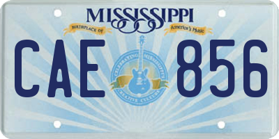 MS license plate CAE856