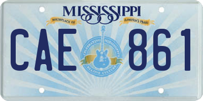 MS license plate CAE861