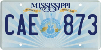 MS license plate CAE873