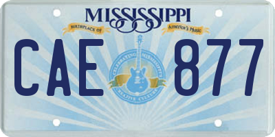 MS license plate CAE877