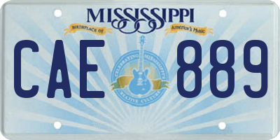 MS license plate CAE889