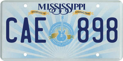 MS license plate CAE898