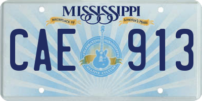 MS license plate CAE913