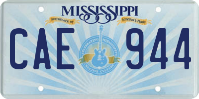 MS license plate CAE944