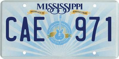 MS license plate CAE971