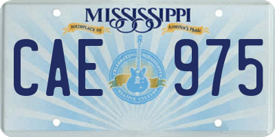 MS license plate CAE975