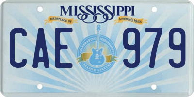 MS license plate CAE979
