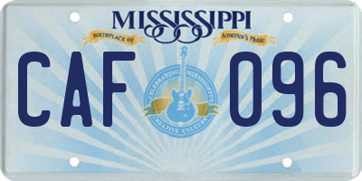 MS license plate CAF096