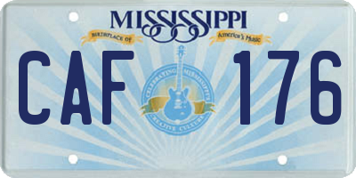 MS license plate CAF176