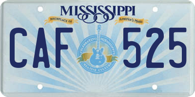 MS license plate CAF525