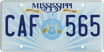 MS license plate CAF565