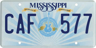MS license plate CAF577