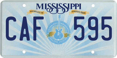 MS license plate CAF595
