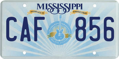 MS license plate CAF856