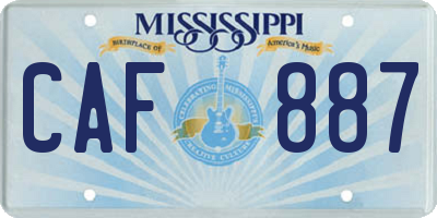 MS license plate CAF887