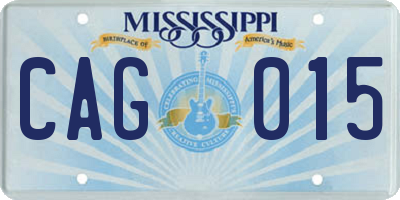 MS license plate CAG015