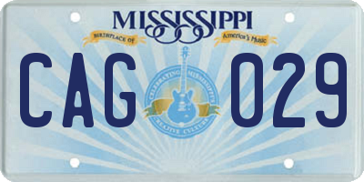 MS license plate CAG029