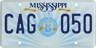 MS license plate CAG050