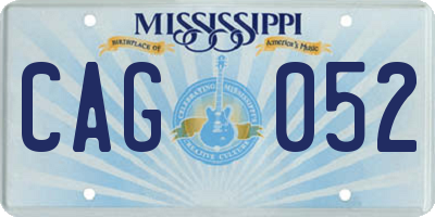 MS license plate CAG052
