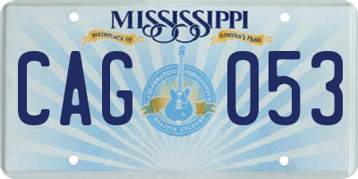 MS license plate CAG053