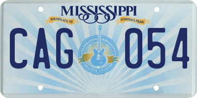 MS license plate CAG054