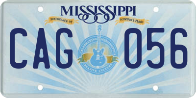 MS license plate CAG056