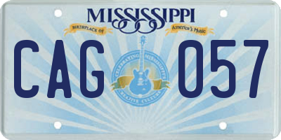 MS license plate CAG057