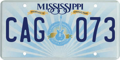 MS license plate CAG073