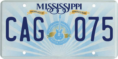 MS license plate CAG075