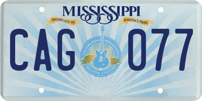 MS license plate CAG077