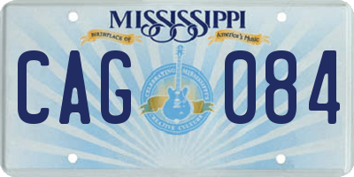 MS license plate CAG084