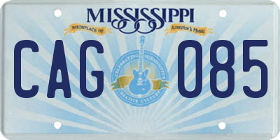 MS license plate CAG085