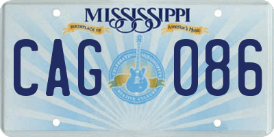 MS license plate CAG086