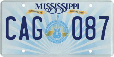 MS license plate CAG087