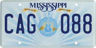 MS license plate CAG088